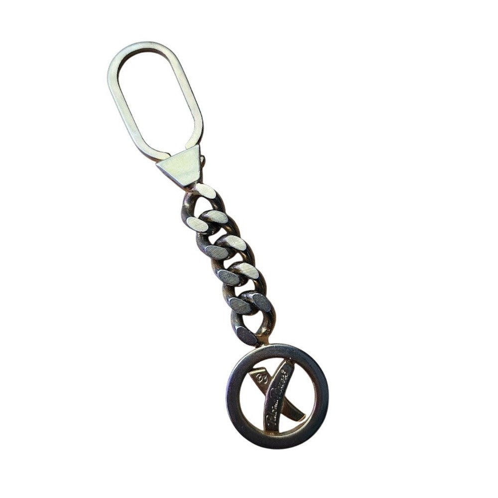 PALOMA PICASSO VINTAGE Gold Tone Logo Keyring Key Chain bag‎ charm Accessory